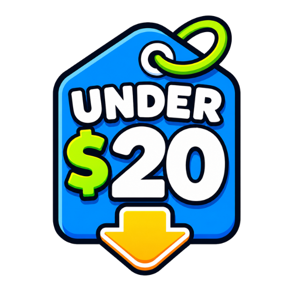 Under $20 category icon with blue price tag and arrow